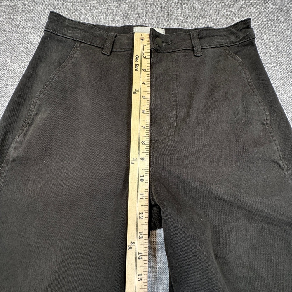 Everlane The Utility Barrel Pants Size 10R Washed Black High Rise Organic Cotton - Picture 7 of 13